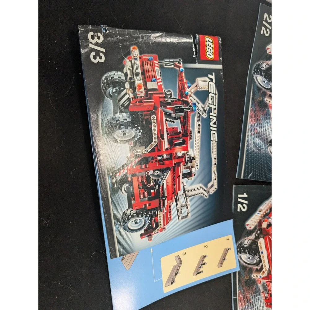 Lego Technic 8289 Fire Truck Instruction Manuals Booklets 1-3 & 1-2 Set‎